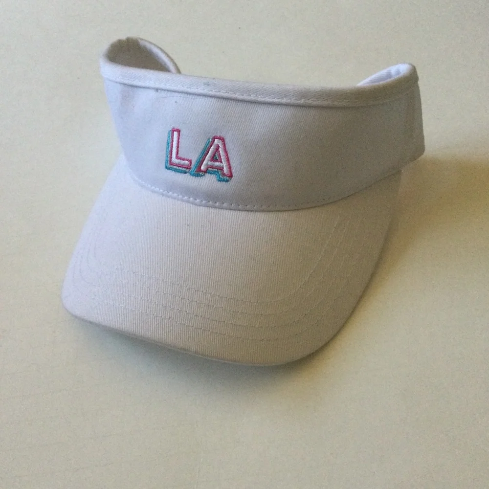 AMERICAN NEEDLE LA VISOR WHITE OS ADJUSTABLE NWT